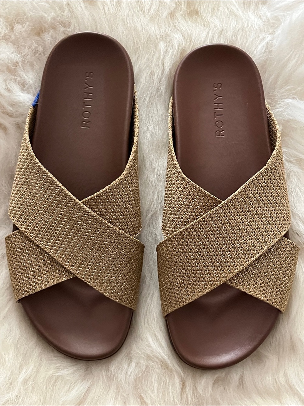 NWT Rothy's The Weekend Slide Golden Sun Slide Sandals